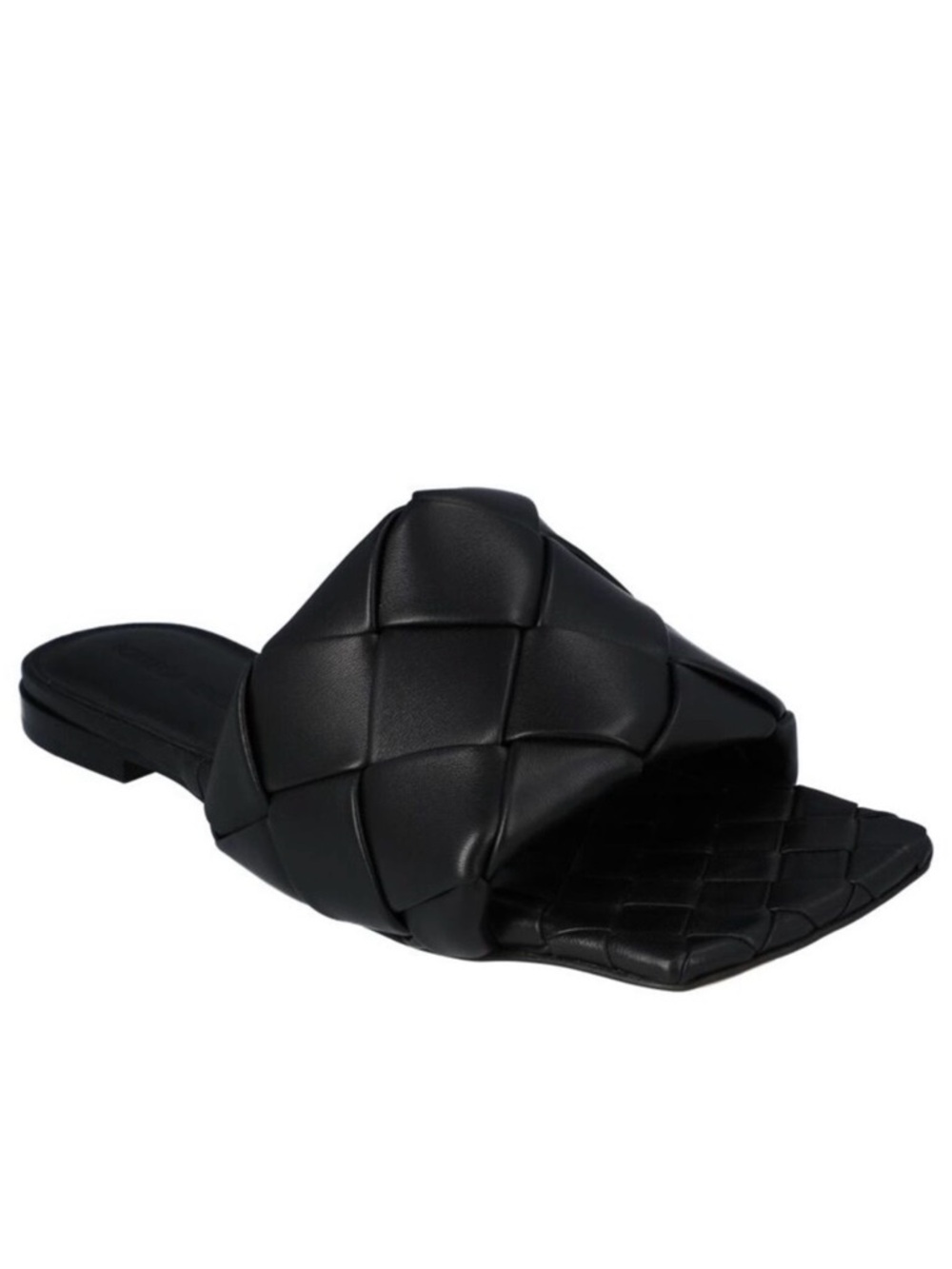 Bottega Veneta Woven Slide Sandal - Black